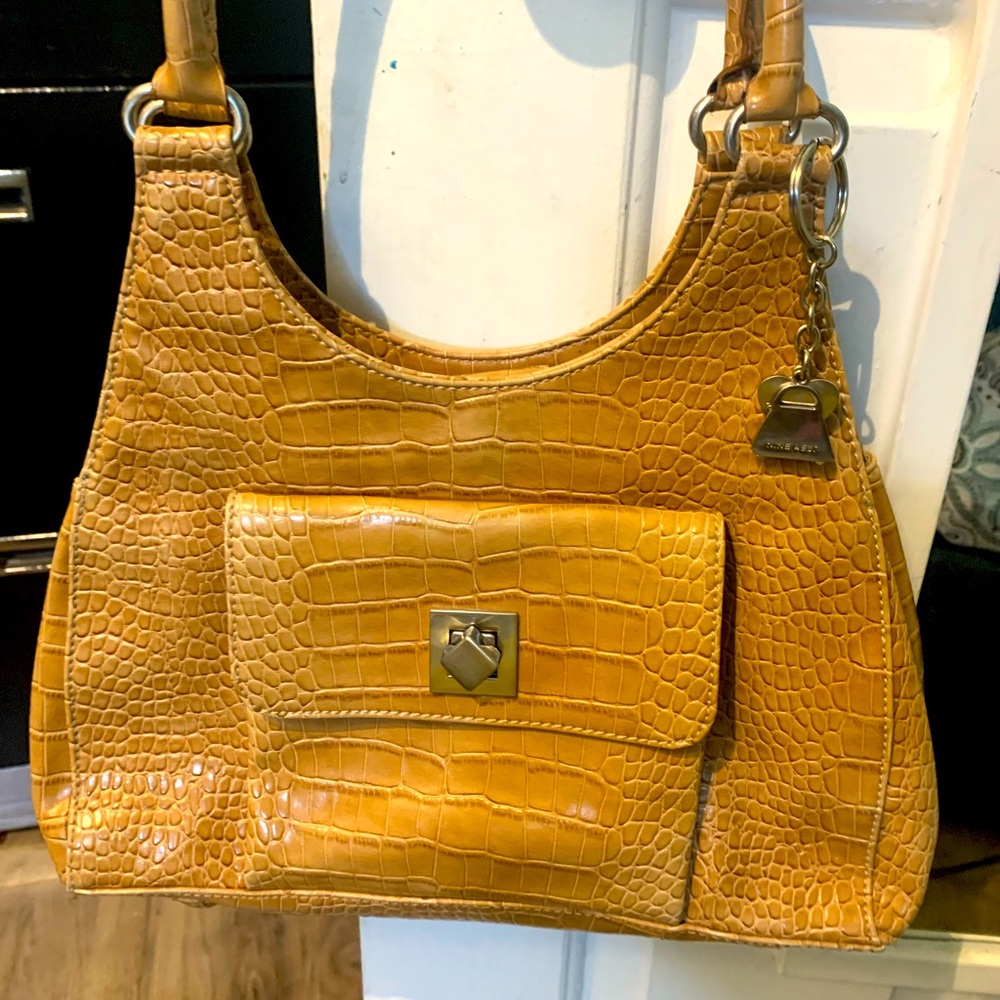 Nine West Faux Crocodile Purse